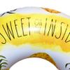 Rae Dunn x Coconut Float Pineapple Pattern Ring Float - Adult Size Large 48 Inch Inflatable Raft & Durable Water Inner Tube - Stable Ride-On for Summer Parties & Swim Events view 2