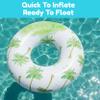 Rae Dunn x CocoNut Float Beach Vibes Palm Tree Pattern Ring Float - Adult Size Large 48 Inch Inflatable Raft & Durable Water Inner Tube - Stable Ride-On for Summer Parties & Swim Events view 2
