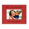 CustomGiftsNow There's a boy who Stole My Heartand he Calls me Grandma Laser Engraved Faux Leather Red Leatherette Wall Hanging/Tabletop Picture Group Family New Grandchild Baby Photo Frame view 1