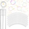 Wedding Bubbles Bulk - White Circle Top Wands (100 Count) Individual Mini Bubble Wand Favors for Weddings, Celebration Party Favor for Guests - Stock Your Home view 1