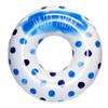 Rae Dunn x Coconut Float Indigo Polka Dot Pattern Ring Float - Adult Size Large 48 Inch Inflatable Raft & Durable Water Inner Tube - Stable Ride-On for Summer Parties & Swim Events view 1