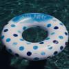Rae Dunn x Coconut Float Indigo Polka Dot Pattern Ring Float - Adult Size Large 48 Inch Inflatable Raft & Durable Water Inner Tube - Stable Ride-On for Summer Parties & Swim Events view 4