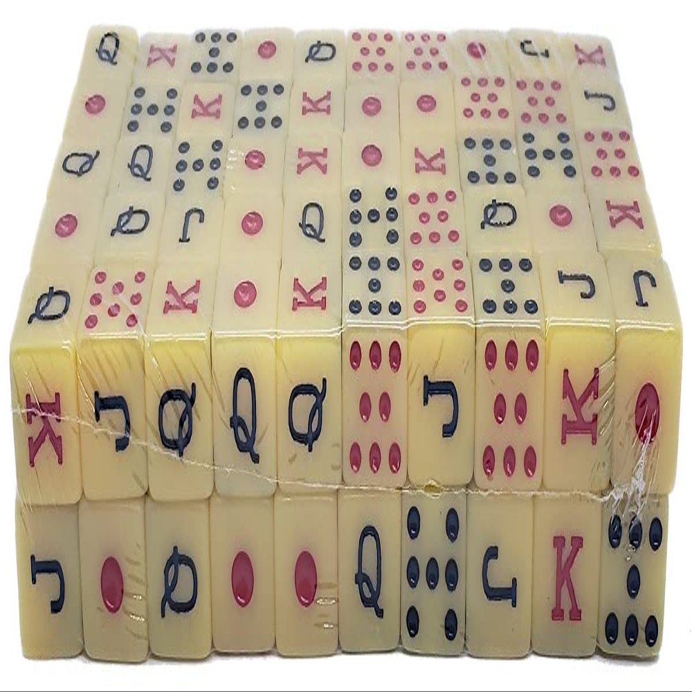 Lot (100) Premium Grade Spanish Poker Dice Bone-Tone 16mm D6 5/8" 6-Sided Card Symbols Dot A K Q J 8 7