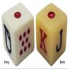 Lot (100) Premium Grade Spanish Poker Dice Bone-Tone 16mm D6 5/8" 6-Sided Card Symbols Dot A K Q J 8 7 view 3