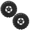 Demeras 1/16 RC Car Wheels and Tires, Black Abrasion 1/16 RC Car Tires Replacement Flexible Driving for Rough Roads view 3