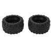 Demeras 1/16 RC Car Wheels and Tires, Black Abrasion 1/16 RC Car Tires Replacement Flexible Driving for Rough Roads view 4