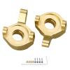 AllinRC Brass Diff Covers Front & Rear, Brass Steering Knuckles with Ball Bearings for Axial SCX24 Deadbolt C10 Wrangler SCX24 Upgrades (Gold) view 4