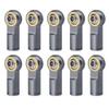 10Pcs Aluminum Alloy M4 Link Rod Ball Ends Head CCW for Traxxas TRX4 TRX-4 Axial SCX10 II 90046 1/10 RC Crawler Car Part (Color : Titanium 10pcs) view 1