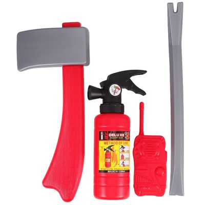 1 Set Children Firefighter Role Play Fireman Gear Costume Helmet Tools Water Extinguisher Pretend Play Props Kids Ages Up