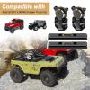 AllinRC SCX24 Brass Boulder Bars Diff Covers Front Rear with 2 Ball Bearings for Axial SCX24 1/24 RC Crawler Car Upgrades Set (Black Gold) view 3