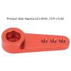 Dilwe 21T Servo Arm, Portable CNC Machining, Aluminum Alloy 21T Servo Horn Arm RC Steering Arm for MD922 MD933 Servos, RC Servo Arm Upgrade Mini Servo Arm Accessory(Red) view 2