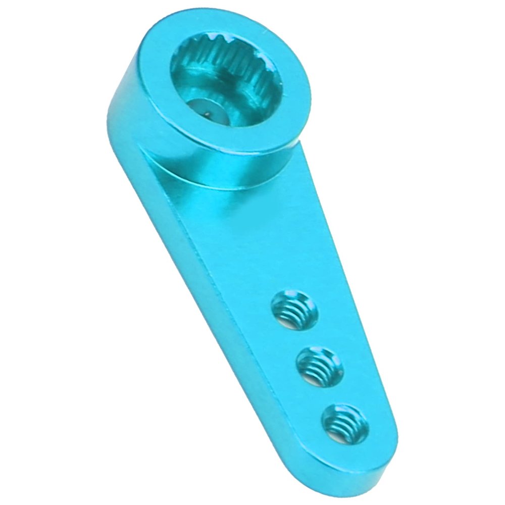 Dilwe 21T Servo Arm, Portable CNC Machining, Aluminum Alloy 21T Servo Horn Arm RC Steering Arm for MD922 MD933 Servos, RC Servo Arm Upgrade Mini Servo Arm Accessory(Blue)
