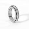 Pingyongchang Anxiety Rings Titanium Steel Spinner Fidget Band Rings for Women Ladies Cubic Zirconia Relieving Anxiety Wedding Promise Lucky Statement Rings-9 view 2