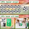158Pcs Soccer Party Favors - Bags, Whistles, Balls, Slap Bracelets, Keychains, Stickers, Tattoos for Party Goodie Bags view 2