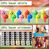 158Pcs Soccer Party Favors - Bags, Whistles, Balls, Slap Bracelets, Keychains, Stickers, Tattoos for Party Goodie Bags view 3