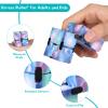 Sumind 24 Pieces Infinity Cube Fidget Toy Mini Blocks Cube Bulk Gadget Sensory Toy Hand Held Blocks Finger Gadget Gift for Adults Anxiety Stress Relief Game(Starry Style) view 3