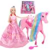 BETTINA Magical Light Unicorn Princess Dolls Set, Unicorn Toys for Girls, Horse Toy with Mane and Tail, Princess Toys, Unicorn Gifts for Girls view 1