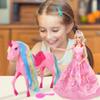 BETTINA Magical Light Unicorn Princess Dolls Set, Unicorn Toys for Girls, Horse Toy with Mane and Tail, Princess Toys, Unicorn Gifts for Girls view 3