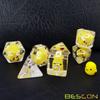 Bescon Yellow Chicken RPG Dice Set of 7, Novelty Chicken Polyhedral Game Dice Set view 2
