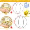 5 Pcs Inflatable Beach Balls, 16 Inch & 24 Inch Large Confetti Glitter Beach Balls, Sequins Clear Blow up Pool Balls Toys for Christmas Party Decorations 2026 New Year Birthday Summer Swimming Pool view 2