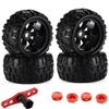 Havcybin 17mm Hex Wheels and Tires Set 1:8 Off Road RC Car Monster Truck Tyre with Foam Inserts Mounted(4-Pack) (8477) view 1