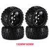 Havcybin 17mm Hex Wheels and Tires Set 1:8 Off Road RC Car Monster Truck Tyre with Foam Inserts Mounted(4-Pack) (8477) view 2