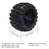 Havcybin 17mm Hex Wheels and Tires Set 1:8 Off Road RC Car Monster Truck Tyre with Foam Inserts Mounted(4-Pack) (8477) view 4