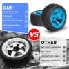 AllinRC 1/28 RC Drift Car Tires and Wheels Pre-glued Compatible with WLtoys K969 K989 P929 Kyosho Mini-Z Mini-Q (Blue) view 4