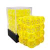 Bescon 12mm 6 Sided Dice 36 in Brick Box, 12mm Six Sided Die (36) Block of Dice, Translucent Yellow with White Pips view 1