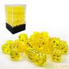 Bescon 12mm 6 Sided Dice 36 in Brick Box, 12mm Six Sided Die (36) Block of Dice, Translucent Yellow with White Pips view 2