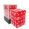 Bescon 12mm 6 Sided Dice 36 in Brick Box, 12mm Six Sided Die (36) Block of Dice, Translucent Red with White Pips view 1
