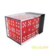 Bescon 12mm 6 Sided Dice 36 in Brick Box, 12mm Six Sided Die (36) Block of Dice, Translucent Red with White Pips view 3