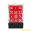 Bescon 12mm 6 Sided Dice 36 in Brick Box, 12mm Six Sided Die (36) Block of Dice, Translucent Red with White Pips view 4