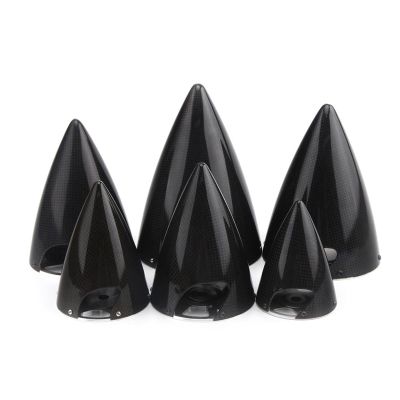 RC Gas Airplane Propeller Spinner Accessories, 3/4/5/6 inch Carbon Fiber Spinner 2-Blade Pointed Cone for RC Gasoline Aircraft Model (Color : 1 pc 3 inch)