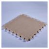 20 Pcs Interlocking Carpet Tiles,Plush Foam Floor Mat,Square Puzzle Mat,Climbing Mat Area Rugs for Home Playroom,20 Tiles/19.4 Sq.Ft,Camel view 1