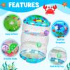 Crawling & Walking Baby Toys 6-12 Months Glowing Jumbo Inflatable Rolling Infant Toy 7 8 9 10 12-18 Month Old Tummy Time Development Toys for 1 2 Year Old Boy Girl Valentine Birthday Easter Gifts view 2