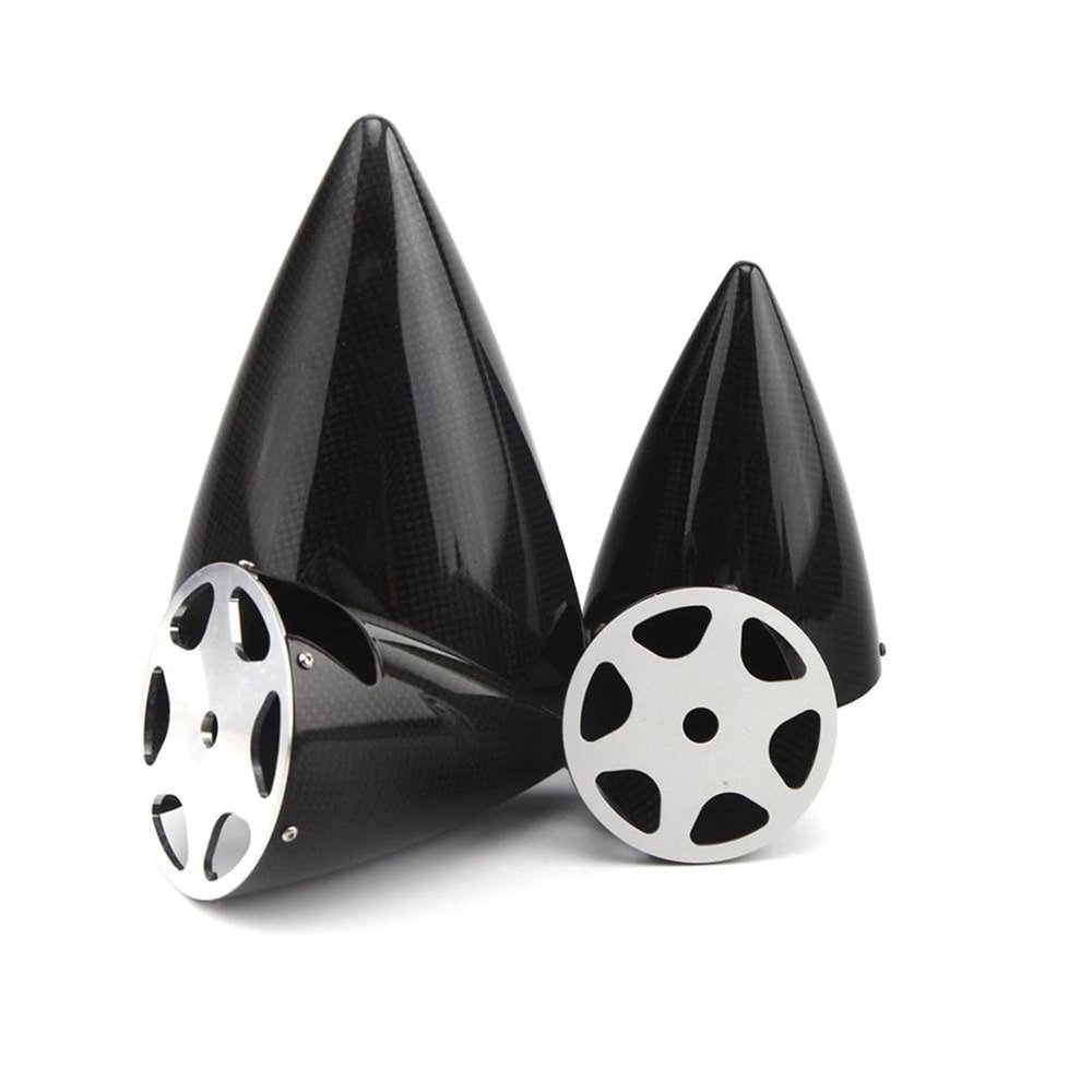 RC Gas Airplane Propeller Spinner Accessories, 3/4/5/6 inch Carbon Fiber Spinner 2-Blade Pointed Cone for RC Gasoline Aircraft Model (Color : 1 pc 6 inch)