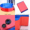 Foldable Dog Pet Pool Portable Pet Swimming Pool Collapsible Kiddie Pool for Dogs Cats and Kids Pet Puppy Bathing Tub,Slip-Resistant Pet Pool PVC Wading Pool for Outdoor & Indoor,Red,31'' x 8" view 2