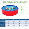 Foldable Dog Pet Pool Portable Pet Swimming Pool Collapsible Kiddie Pool for Dogs Cats and Kids Pet Puppy Bathing Tub,Slip-Resistant Pet Pool PVC Wading Pool for Outdoor & Indoor,Red,31'' x 8" view 4