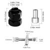 AllinRC Extended Wheel Hubs 7mm Hex Extension & Cross Wrench Upgrades for Axial SCX24 1/24 RC Crawler Car (Black) view 2