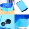 Foldable Dog Pet Pool Portable Pet Swimming Pool Collapsible Kiddie Pool for Dogs Cats and Kids Pet Puppy Bathing Tub,Slip-Resistant Pet Pool PVC Wading Pool for Outdoor & Indoor,Blue,31'' x 8" view 2
