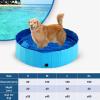 Foldable Dog Pet Pool Portable Pet Swimming Pool Collapsible Kiddie Pool for Dogs Cats and Kids Pet Puppy Bathing Tub,Slip-Resistant Pet Pool PVC Wading Pool for Outdoor & Indoor,Blue,31'' x 8" view 4