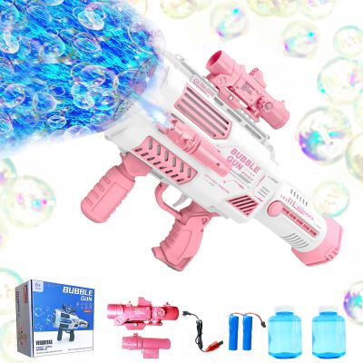 VERSDITAS Automatic Gatling Bubble Gun,Big Size 7.5"x16.7",That Produces Thousands of Bubbles per Minute, Suitable for Children and Adults and Perfect for Summer Indoor and Outdoor Parties