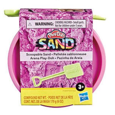 Play-Doh Scoopable Sand - 6oz Can Plus Mini Shovel (Magenta)