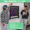 GoSports Wall Mounted Giant 4 in a Row - Jumbo Four in a Row with Coins - Black view 2