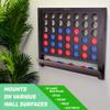 GoSports Wall Mounted Giant 4 in a Row - Jumbo Four in a Row with Coins - Black view 3