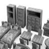 3DEGOS Tavern Bedroom Furniture Set DND Terrain 28mm for Dungeons and Dragons, D&D, Pathfinder, Warhammer 40k, RPG, Miniatures, Age of Sigmar, Tabletop, D and D, Dungeons and Dragons Gifts view 3