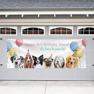 8ft Personalized Dog Birthday Giant Banner Party Decorations