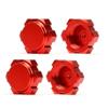 NA Alloy 17mm Hex Wheel Nuts (4 Pack) - Red, Industrial Grade, 1-Year Warranty - Compatible with Arrma 1/7 Felony, Infraction, Limitless Fireteam Mojave, 1/8 Typhon RC Cars view 1
