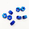 8 X Drive Wheel Hub Adapter 12mm Hex 7mm Thickness with Pins and Screws for RC 1/10 Slash 4x4 Hoss Stampede Rustler 4WD Upgrade Parts, Replacement for 1654 (Dark Blue) view 2